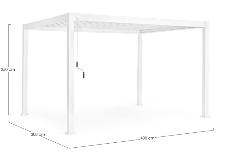 Pergole E Gazebo>Bizzotto PERGOLA OCEAN 3X4 BIANCO