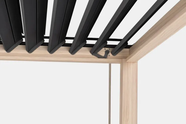 Pergole E Gazebo>Bizzotto PERGOLA OCEAN 3.6X3.6 NATURAL-ANTRACITE