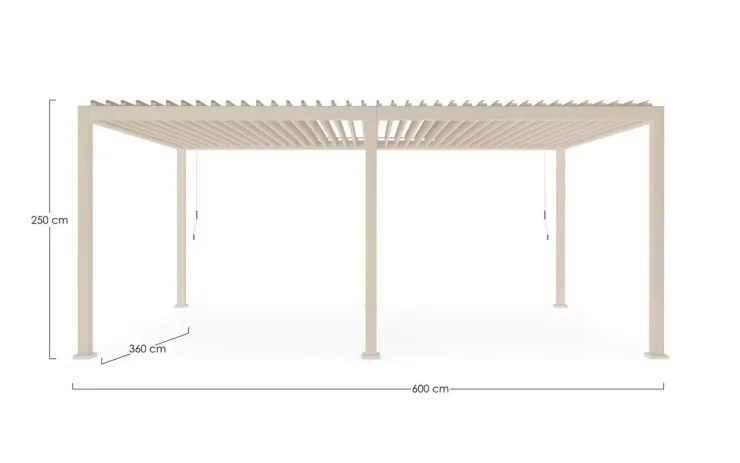 Pergole E Gazebo>Bizzotto PERGOLA OCEAN 3.6X6 SETA