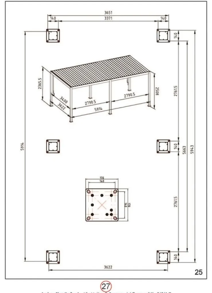 Pergole E Gazebo>Bizzotto PERGOLA OCEAN 3.6X6 SETA