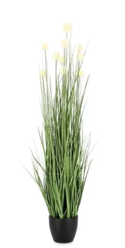 Piante Artificiali>Bizzotto PIANTA ERIOPHORUM BIANC C-VASO X10F H110