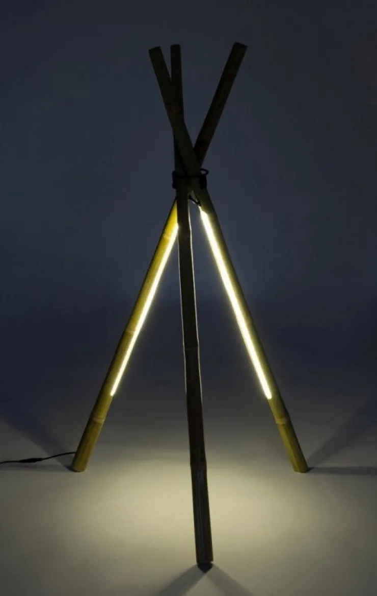 Piantane>Bizzotto PIANTANA LED TREPPIEDE BAMBOO H109
