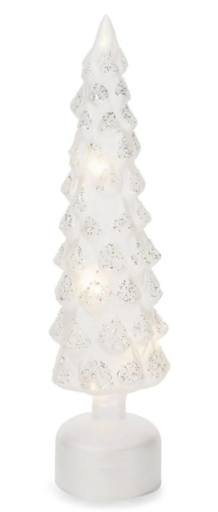 Oggettistica>Bizzotto PINO ROTANTE VT FROSTY BIANCO H40 C-LED