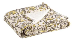 Coperte>Bizzotto PLAID CALAIS AVORIO C-FIORE 130X180