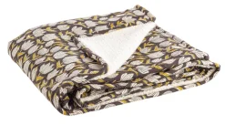 Coperte>Bizzotto PLAID CALAIS NERO C-TULIPANO 130X180