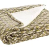Coperte>Bizzotto PLAID REIMS VERDE C-FOGLIA130X180