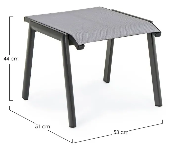 Pouf Da Esterno>Bizzotto POGGIAPIEDI IN ALLUMINIO IMPILABILE ANTRACITE GK52 - CRUISE