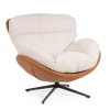 Poltrone E Chaise Longue>Bizzotto POLTRONA ADINDA GHIACCIO/CUOIO