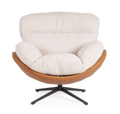 Poltrone E Chaise Longue>Bizzotto POLTRONA ADINDA GHIACCIO/CUOIO