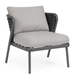 Poltrone>Bizzotto POLTRONA ANTRACITE QS22/GRAPHITE - HARLOW