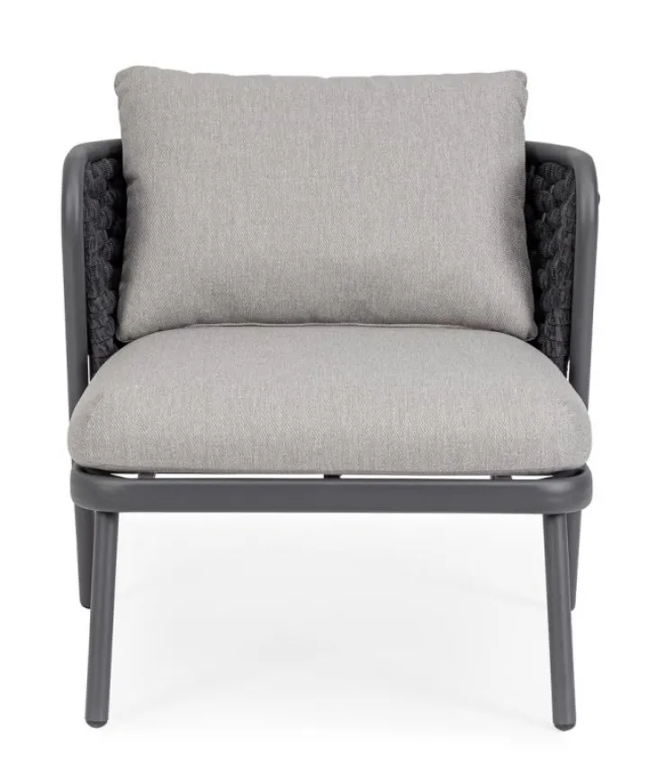 Poltrone>Bizzotto POLTRONA ANTRACITE QS22/GRAPHITE - HARLOW