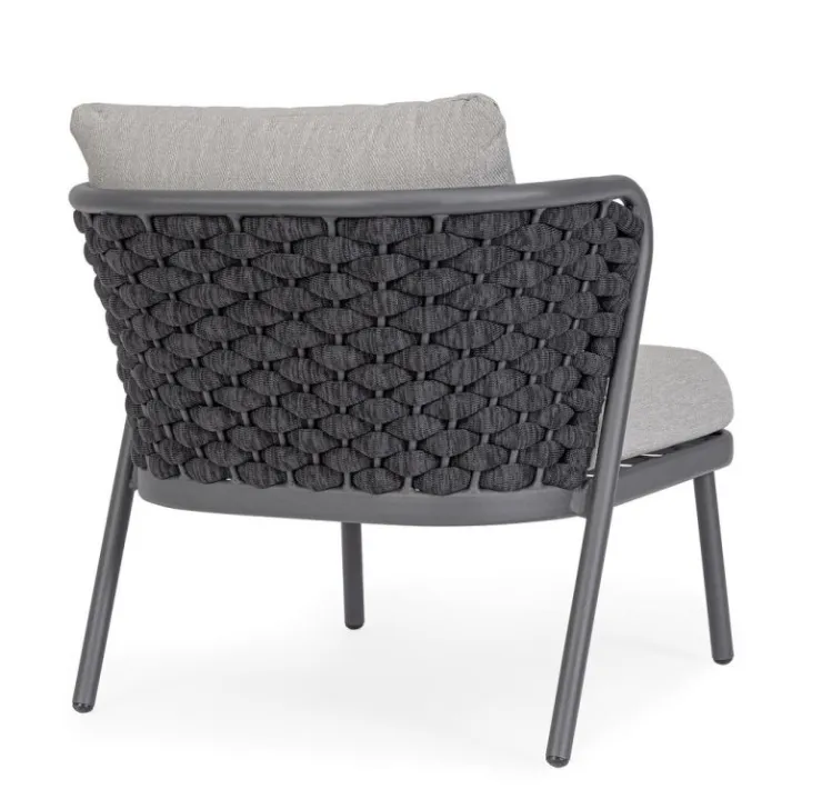 Poltrone>Bizzotto POLTRONA ANTRACITE QS22/GRAPHITE - HARLOW
