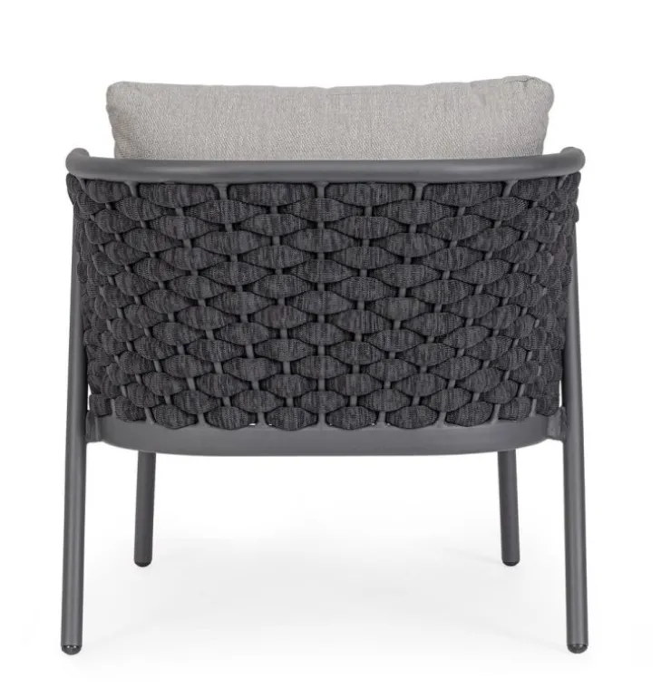 Poltrone>Bizzotto POLTRONA ANTRACITE QS22/GRAPHITE - HARLOW