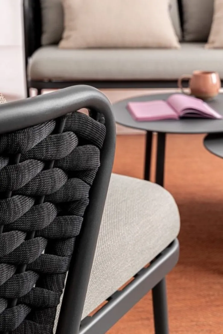 Poltrone>Bizzotto POLTRONA ANTRACITE QS22/GRAPHITE - HARLOW