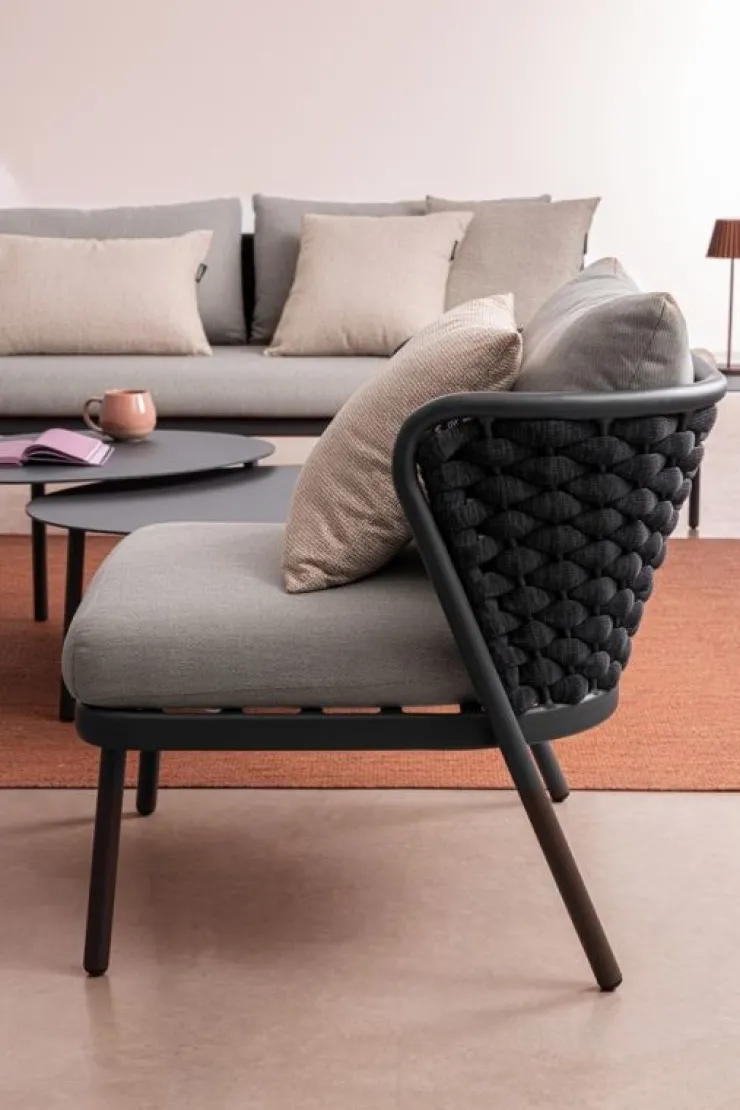 Poltrone>Bizzotto POLTRONA ANTRACITE QS22/GRAPHITE - HARLOW