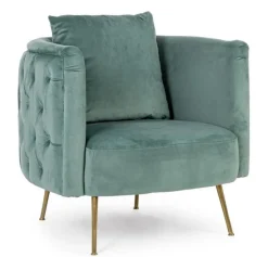 Poltrone E Chaise Longue>Bizzotto POLTRONA BLU TURCHESE - TENBURY
