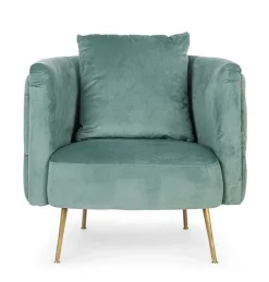 Poltrone E Chaise Longue>Bizzotto POLTRONA BLU TURCHESE - TENBURY