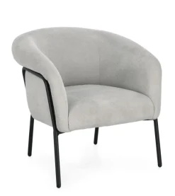 Poltrone E Chaise Longue>Bizzotto POLTRONA CAMILA GRIGIO CHIARO