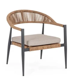 Poltrone>Bizzotto POLTRONA C-BR C-C JANDIA ANTRAC/NATURAL