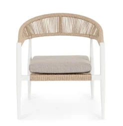 Poltrone>Bizzotto POLTRONA C-BR C-C JANDIA BIANCO/BEIGE