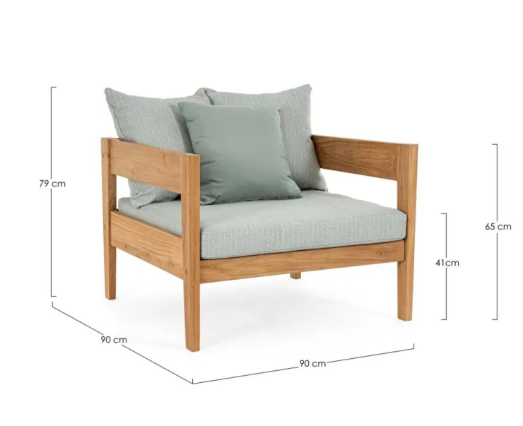 Poltrone>Bizzotto POLTRONA C-C KOBO AQUA - FSC