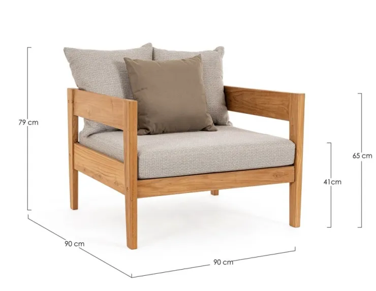 Poltrone>Bizzotto POLTRONA C-C KOBO NATURAL - FSC