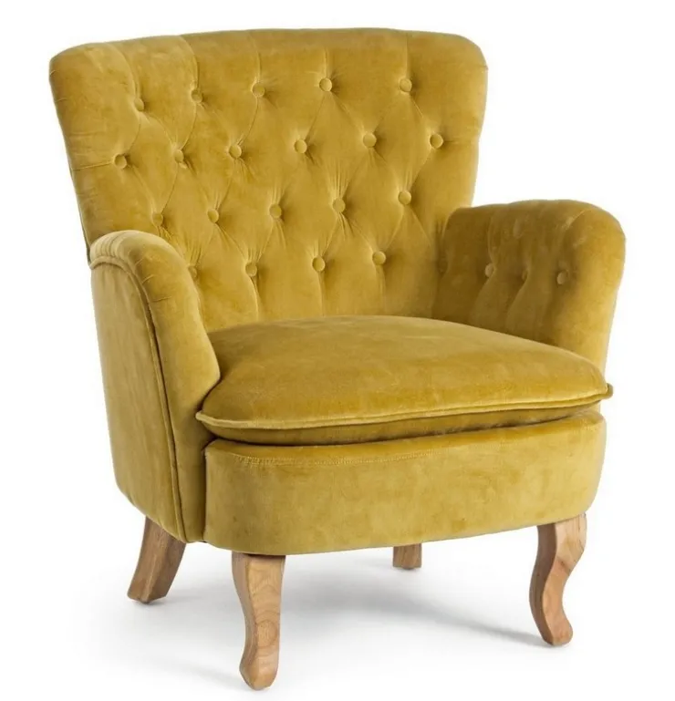 Poltrone E Chaise Longue>Bizzotto POLTRONA COLOR SENAPE - ORLINS