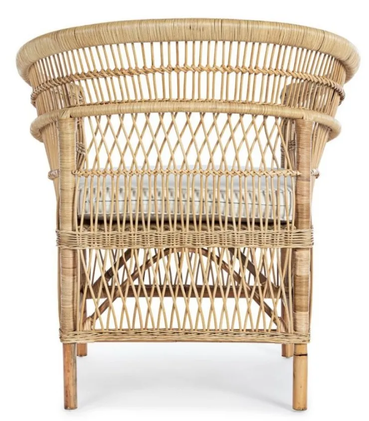 Poltrone E Chaise Longue>Bizzotto POLTRONA CON CUSCINO IN FIBRE NATURALI - JOSEFINA
