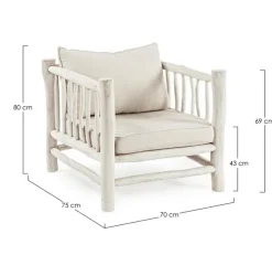 Poltrone E Chaise Longue>Bizzotto POLTRONA CON CUSCINO IN TEAK - SAHEL