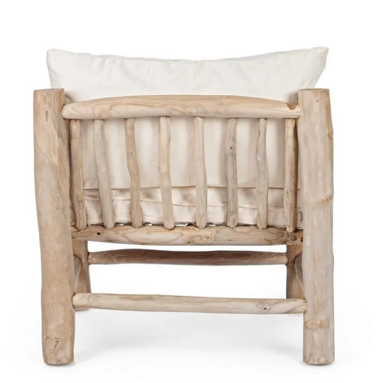 Poltrone E Chaise Longue>Bizzotto POLTRONA CON CUSCINO IN TEAK - SAHEL