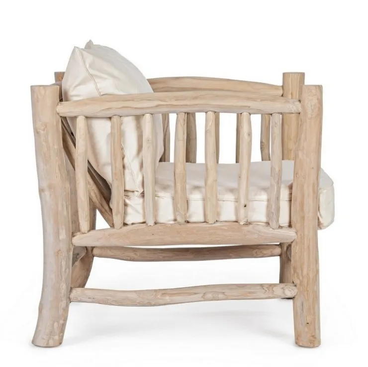 Poltrone E Chaise Longue>Bizzotto POLTRONA CON CUSCINO IN TEAK - SAHEL