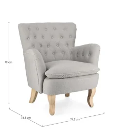 Poltrone E Chaise Longue>Bizzotto POLTRONA EFFETTO BOUCLE' CLOUD - ORLINS