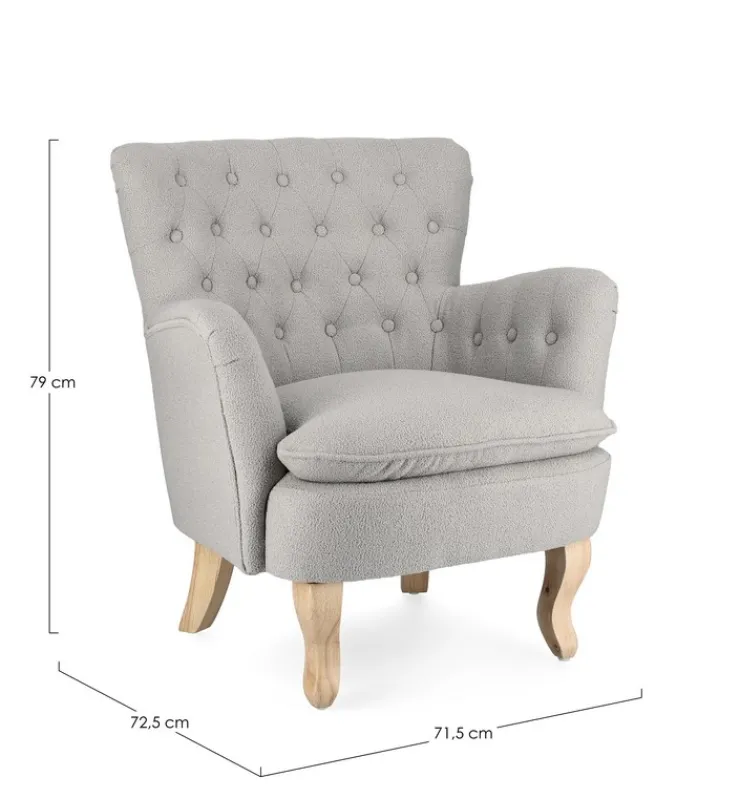 Poltrone E Chaise Longue>Bizzotto POLTRONA EFFETTO BOUCLE' CLOUD - ORLINS