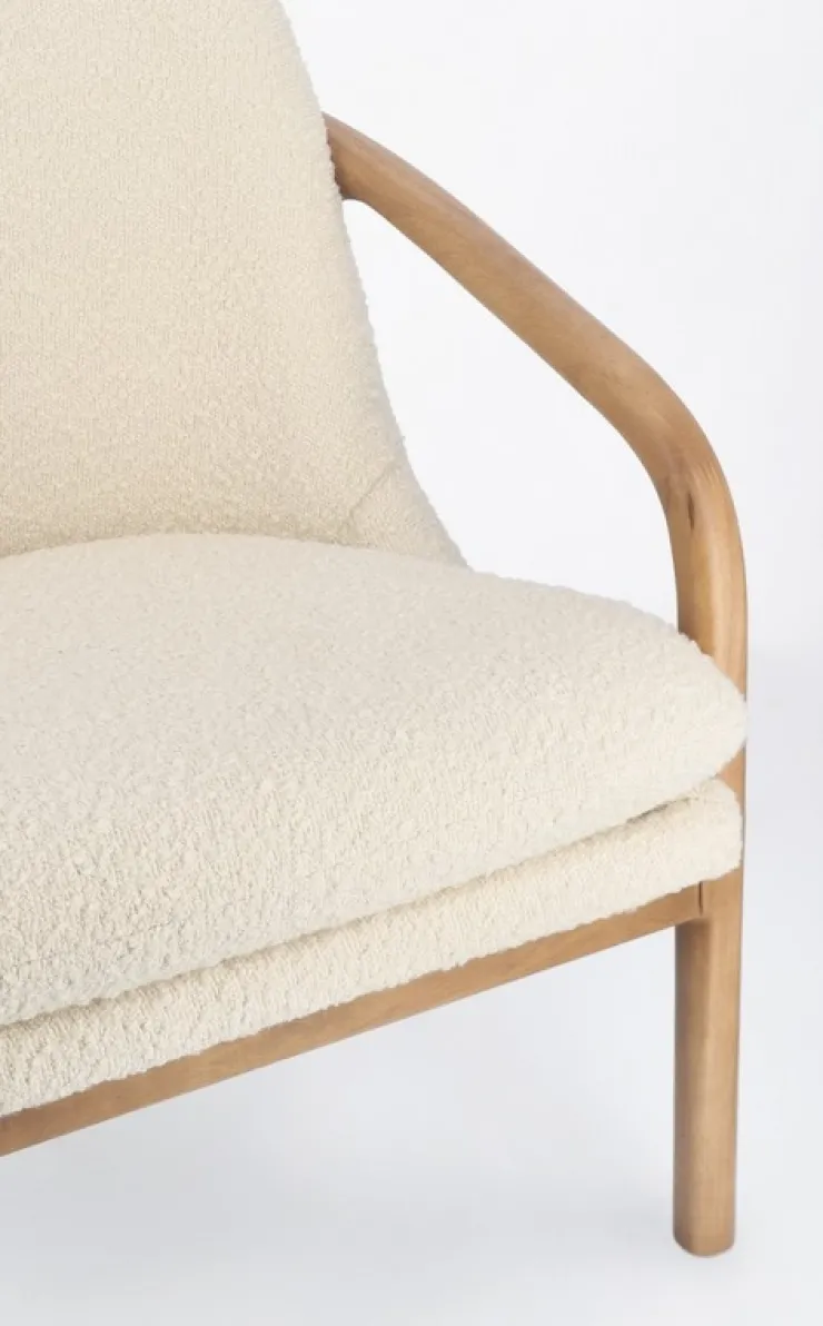 Poltrone E Chaise Longue>Bizzotto POLTRONA EFFETTO BOUCLE' PURE - ELAIDE