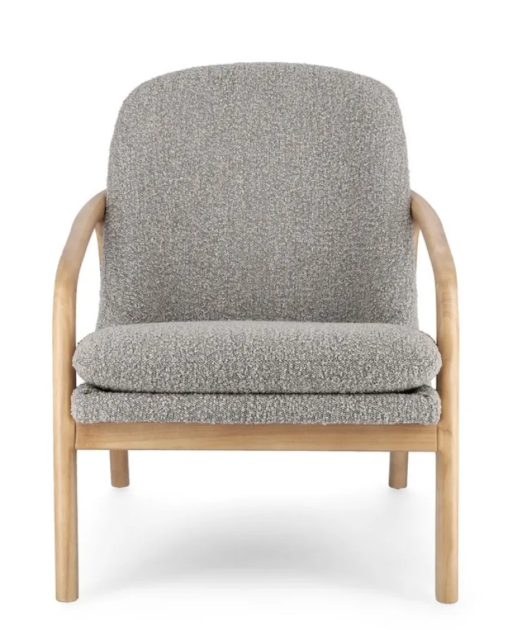 Poltrone E Chaise Longue>Bizzotto POLTRONA EFFETTO BOUCLE' STONE - ELAIDE