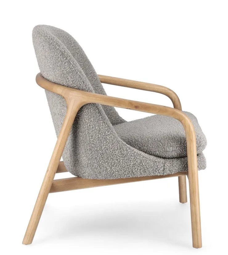 Poltrone E Chaise Longue>Bizzotto POLTRONA EFFETTO BOUCLE' STONE - ELAIDE