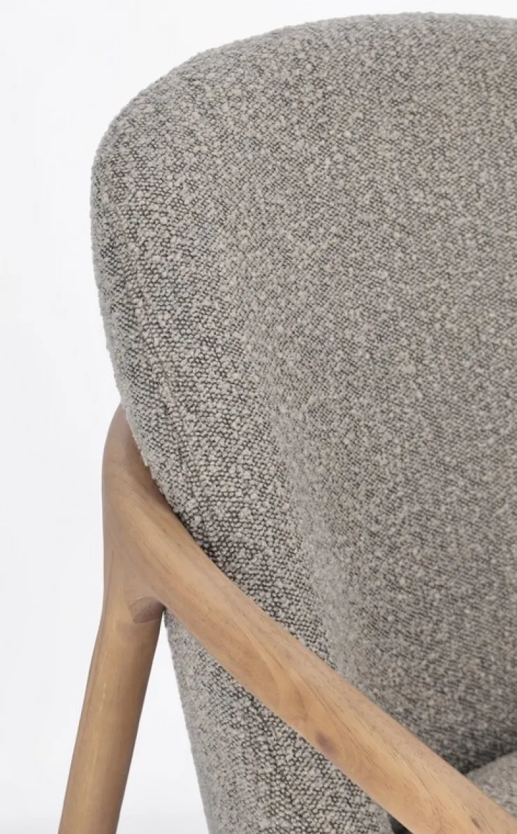 Poltrone E Chaise Longue>Bizzotto POLTRONA EFFETTO BOUCLE' STONE - ELAIDE