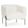 Poltrone E Chaise Longue>Bizzotto POLTRONA EFFETTO BOUCLE' BIANCO - CLAUDINE