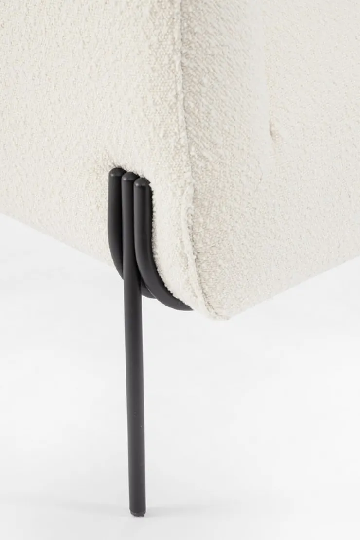 Poltrone E Chaise Longue>Bizzotto POLTRONA EFFETTO BOUCLE' BIANCO - CLAUDINE