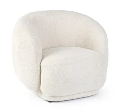 Poltrone E Chaise Longue>Bizzotto POLTRONA EFFETTO BOUCLE' NATURALE - TECLA