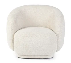 Poltrone E Chaise Longue>Bizzotto POLTRONA EFFETTO BOUCLE' NATURALE - TECLA