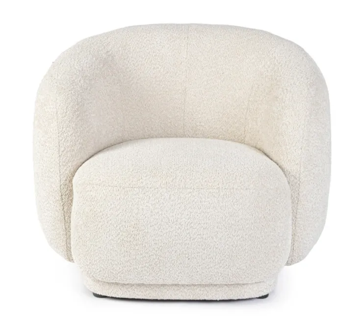 Poltrone E Chaise Longue>Bizzotto POLTRONA EFFETTO BOUCLE' NATURALE - TECLA