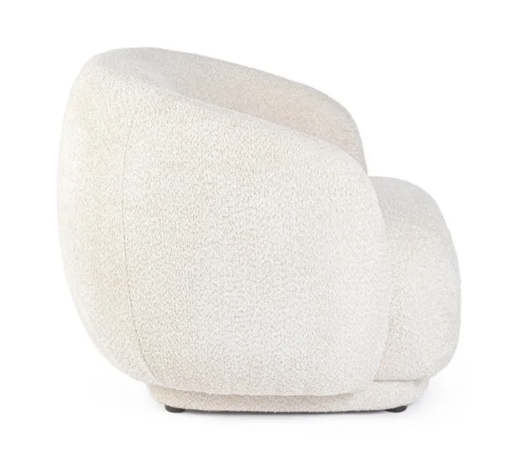 Poltrone E Chaise Longue>Bizzotto POLTRONA EFFETTO BOUCLE' NATURALE - TECLA