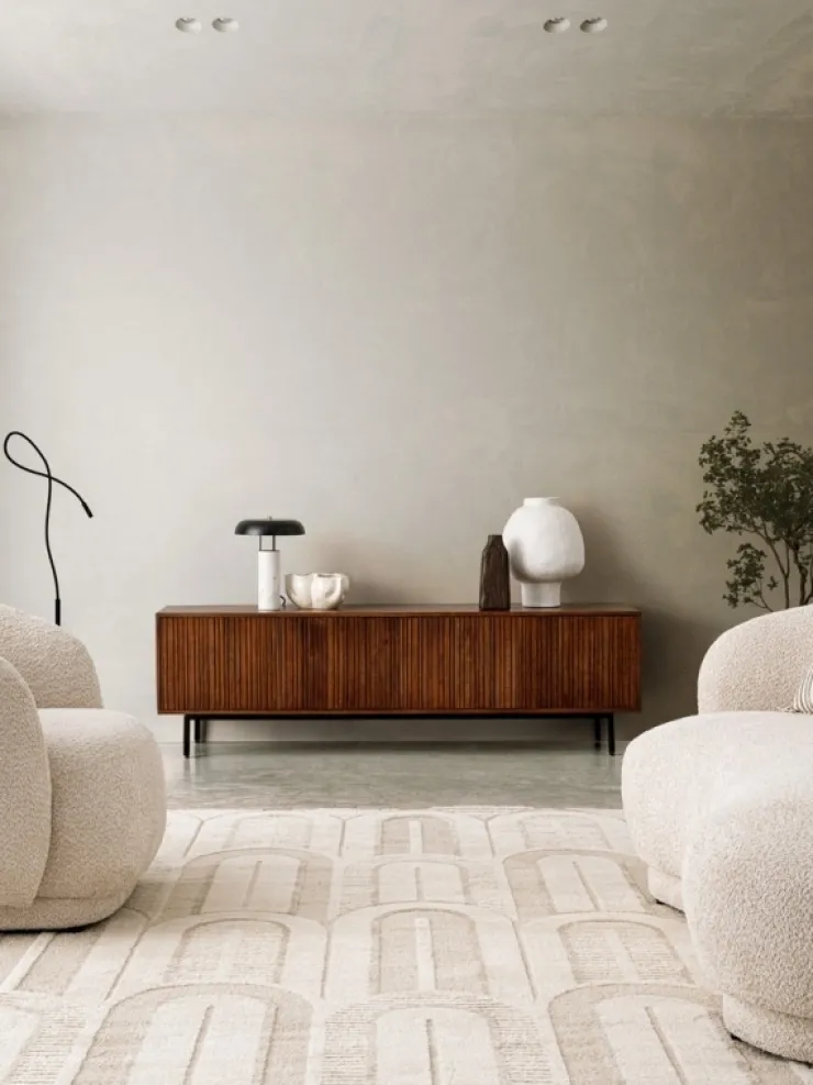 Poltrone E Chaise Longue>Bizzotto POLTRONA EFFETTO BOUCLE' NATURALE - TECLA