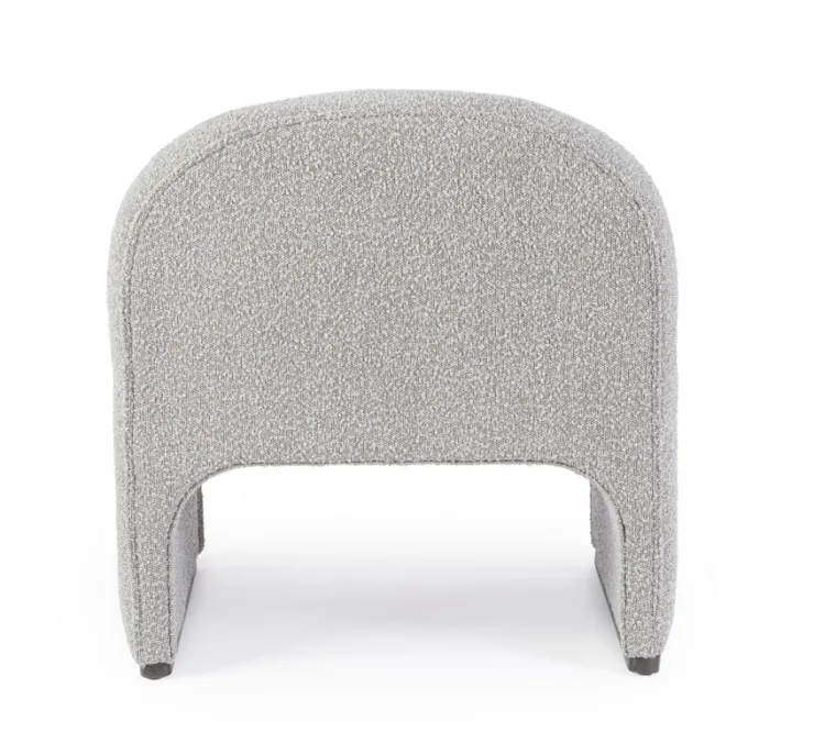 Poltrone E Chaise Longue>Bizzotto POLTRONA EFFETTO BOUCLE' GRIGIO - BASSILLA