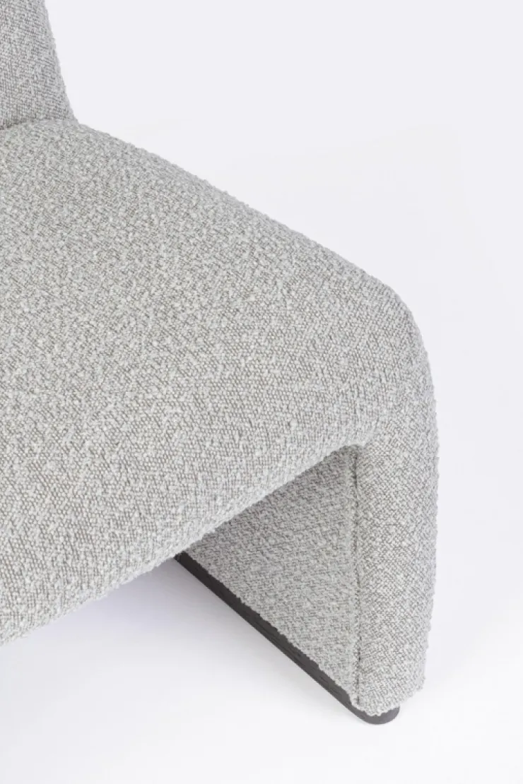 Poltrone E Chaise Longue>Bizzotto POLTRONA EFFETTO BOUCLE' GRIGIO - BASSILLA