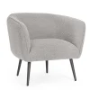 Poltrone E Chaise Longue>Bizzotto POLTRONA EFFETTO BOUCLE' GRIGIO - AVRIL
