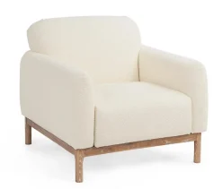 Poltrone E Chaise Longue>Bizzotto POLTRONA EFFETTO BOUCLE' NATURALE - DETROIT