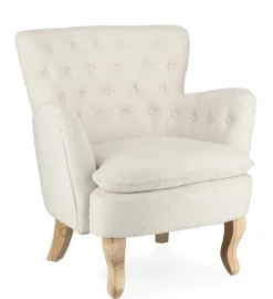 Poltrone E Chaise Longue>Bizzotto POLTRONA EFFETTO BOUCLE' PANNA - ORLINS
