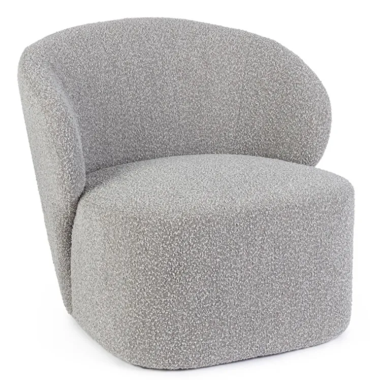 Poltrone E Chaise Longue>Bizzotto POLTRONA EFFETTO BUCLE' GRIGIO - BABILA